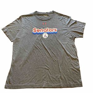 Under Armor Shirt Men Sz 2XL Gray Heat Gear Loose Washington Senators T-shirt